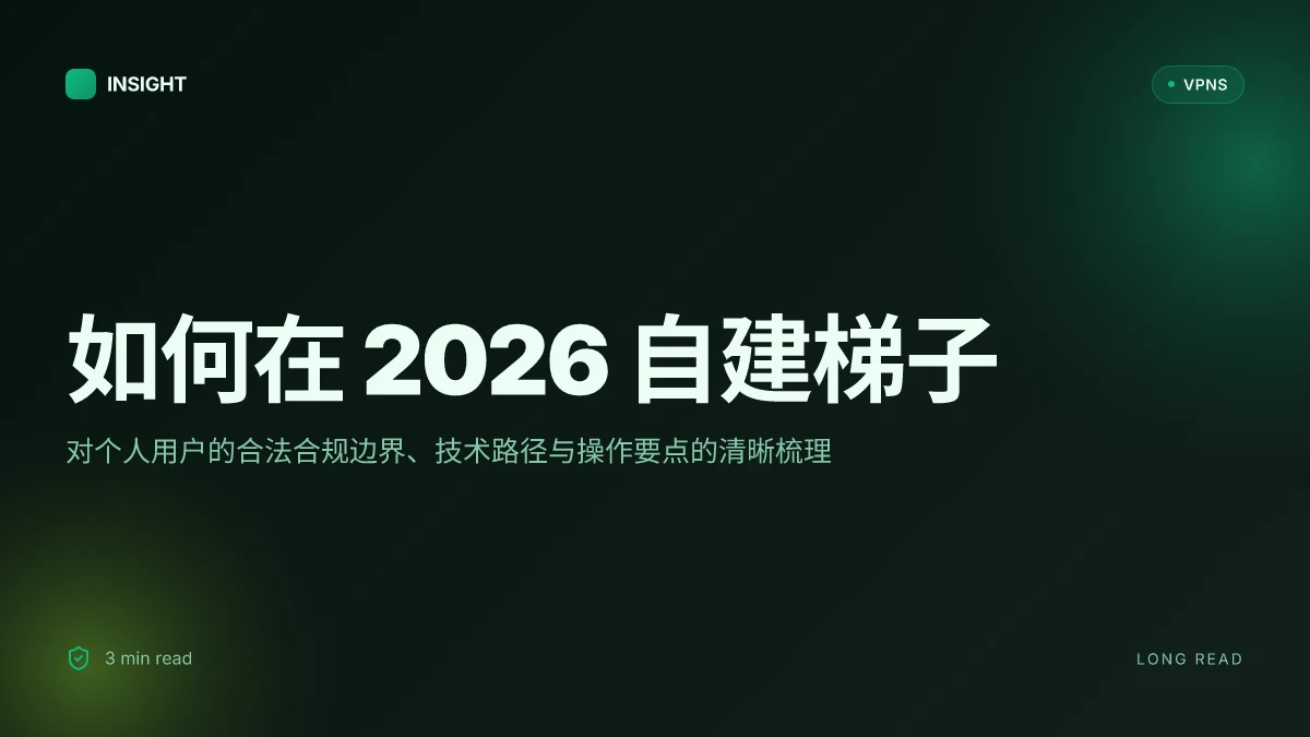 How to 自己搭建梯子 in 2026: 7 步骤解析