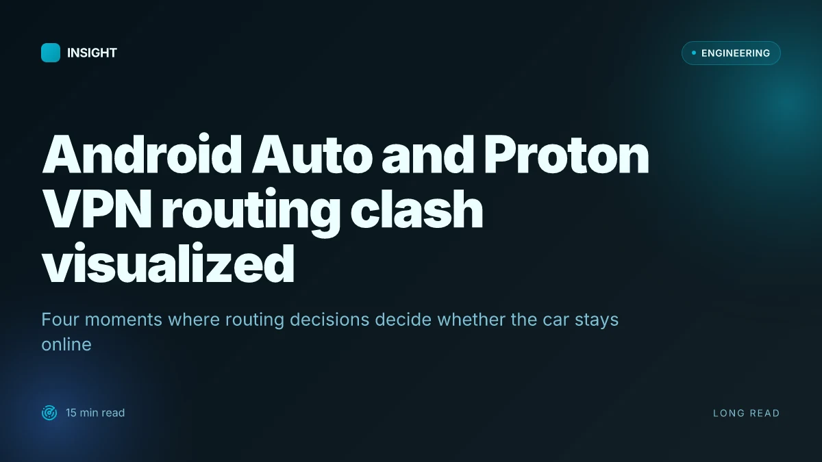 Android Auto not connecting with Proton VPN 2026 fix: authoritative steps and why it happens