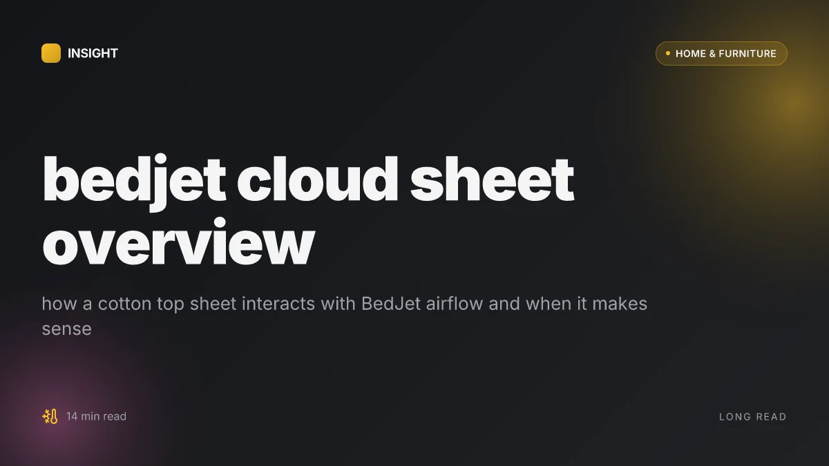 What the bedjet cloud sheet actually does for temperature control