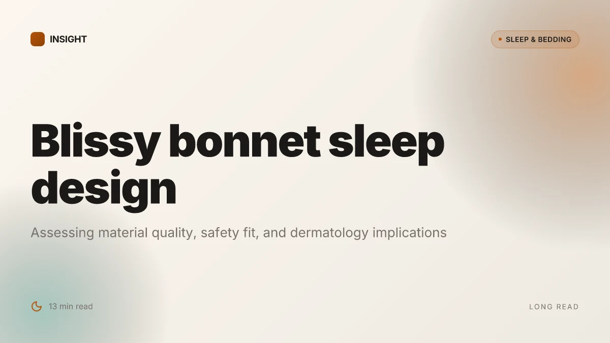What makes the blissy bonnet a sleep-friendly choice for babies and parents
