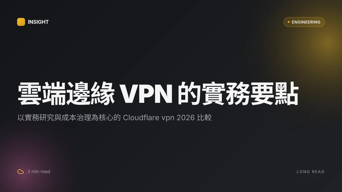 Cloudflare vpn 2026:全面比較與實務指南,VPN 方案與實作要點