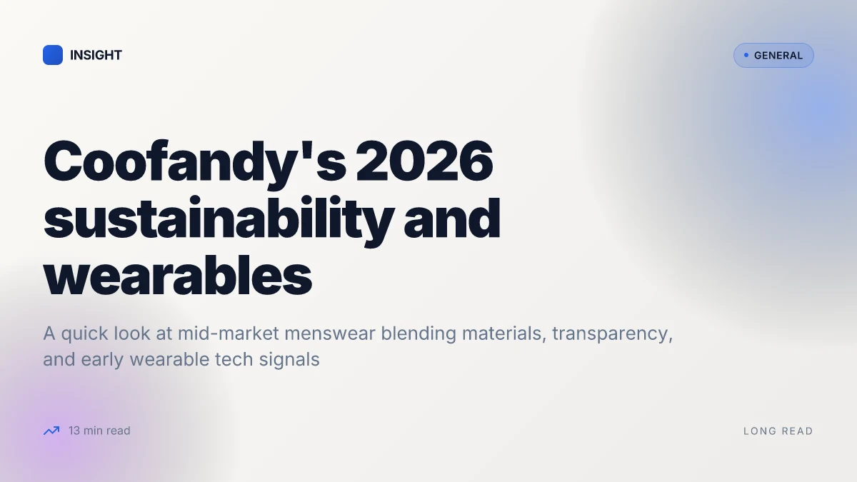 What makes coofandy men's clothing stand out in 2026 sustainability and wearables