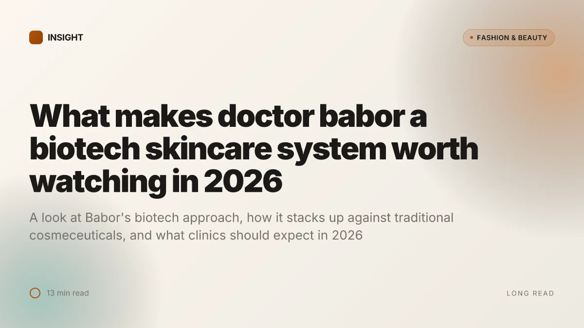 What makes doctor babor a biotech skincare system worth watching in 2026
