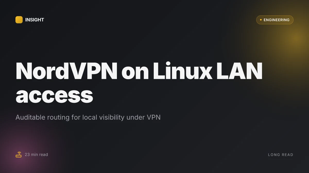 Nordvpn on linux: accessing your local network like a pro