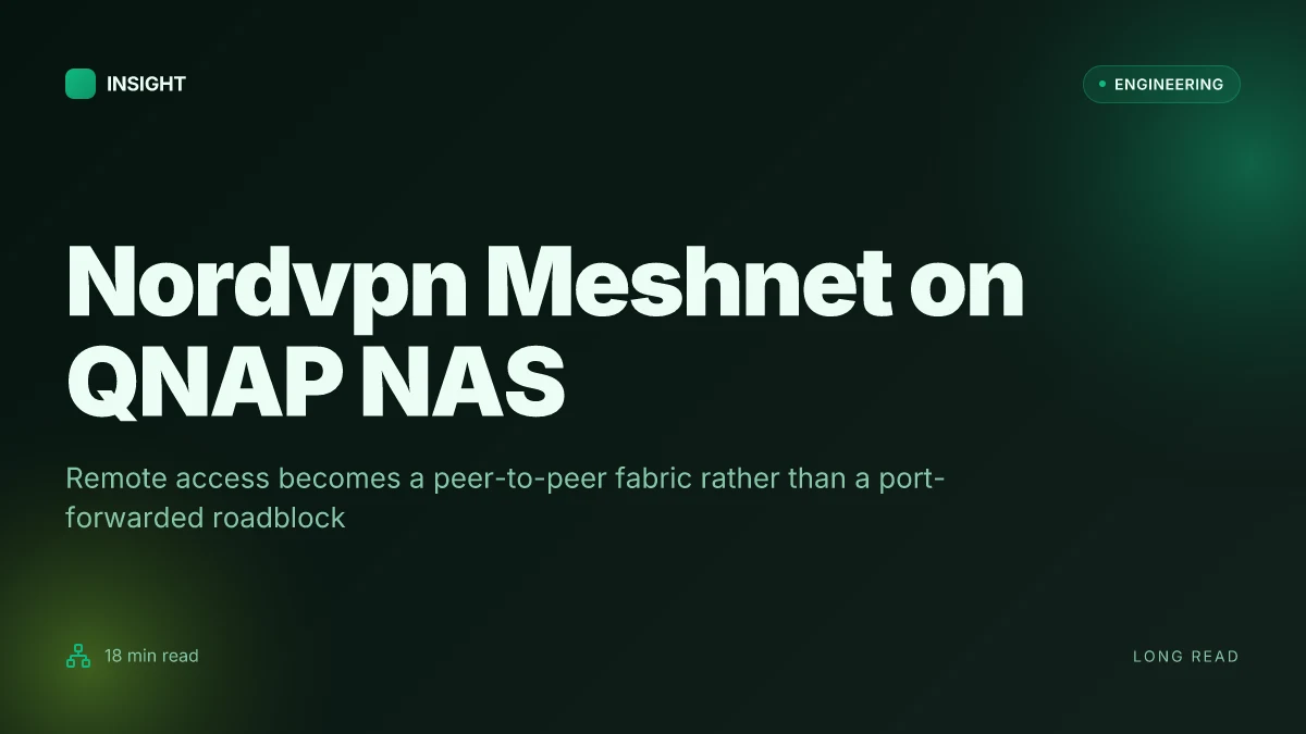 Nordvpn meshnet for your QNAP NAS: secure remote access simplified