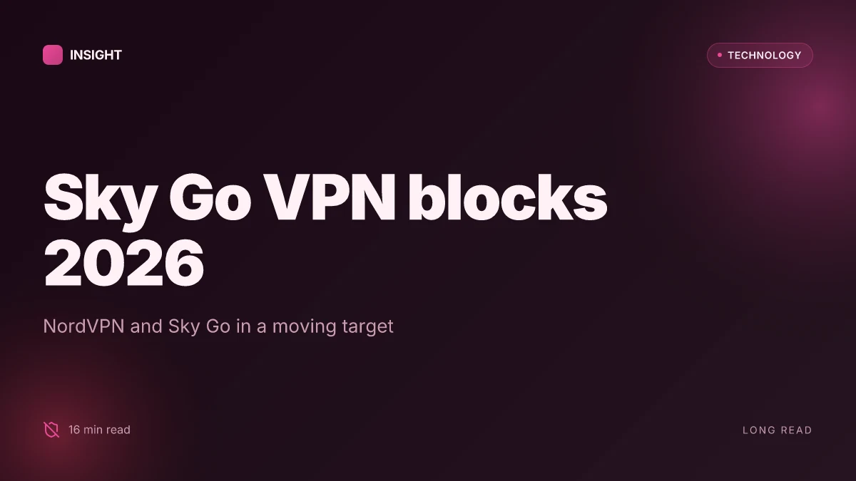 Nordvpn not working with Sky Go: how to fix Sky Go VPN blocks in 2026