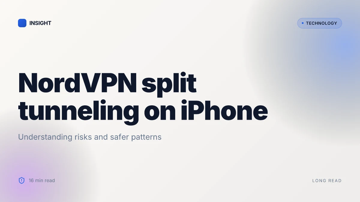 Nordvpn split tunneling on iPhone: what you need to know and what to do instead