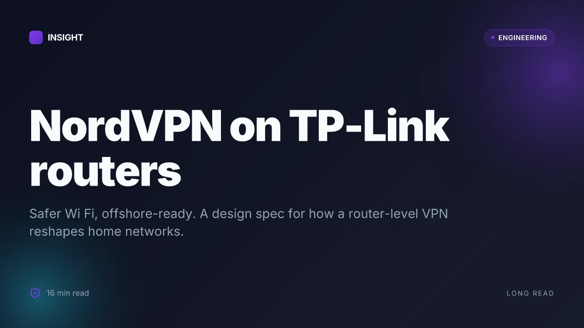 How to easily add NordVPN to your TP-Link router for safer Wi‑Fi