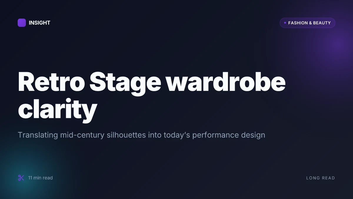 What is retro stage clothing, and why it matters for modern performance design