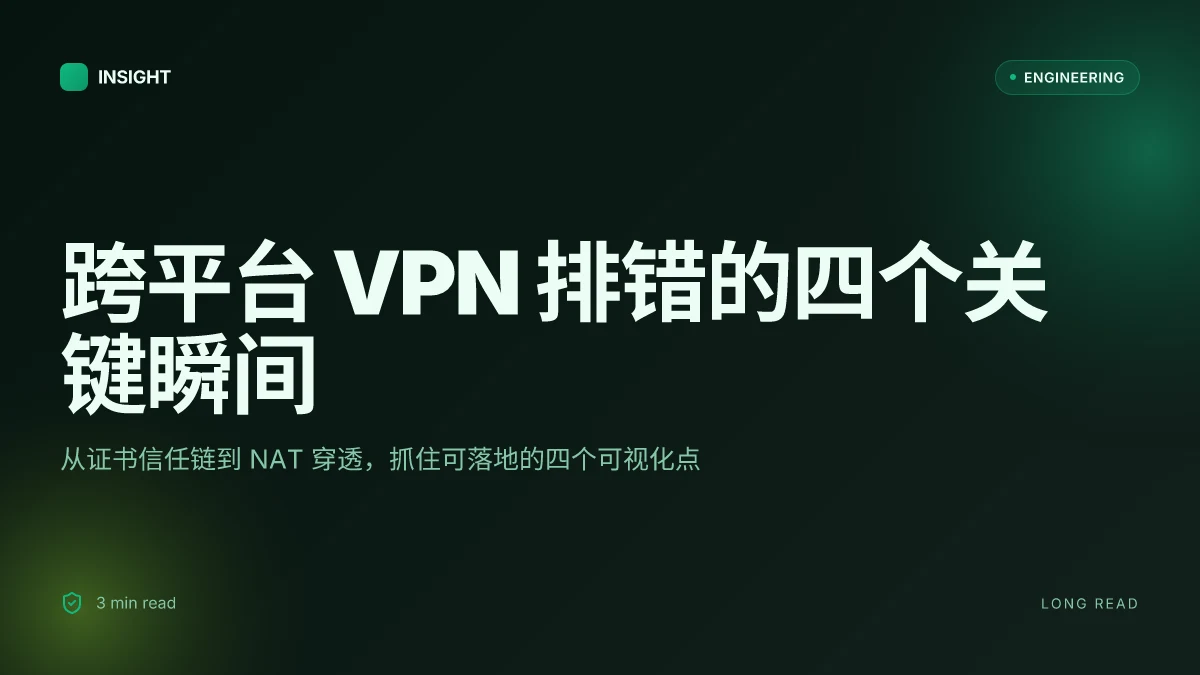 无法在计算机与vpn服务器之间建立vpn连接：常见原因、排错步骤、最佳实践与安全建议（Windows、macOS、Linux、Android、iOS）