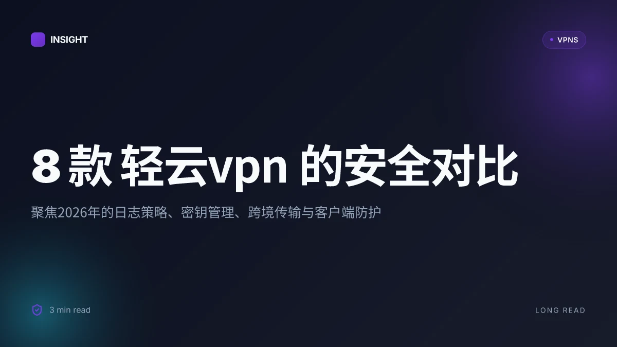 8 款 轻云VPN 2026 流量安全对比:测试与新特性更新 (2026 Update)