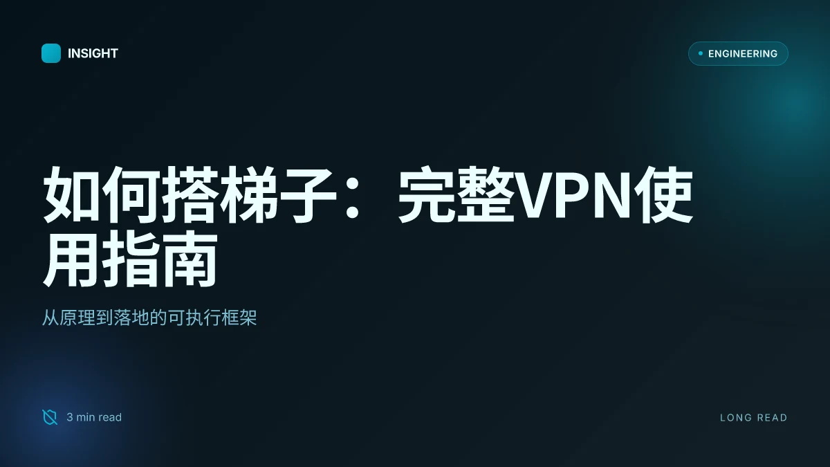 如何搭梯子:完整VPN使用指南、速度优化、隐私保护与常见场景
