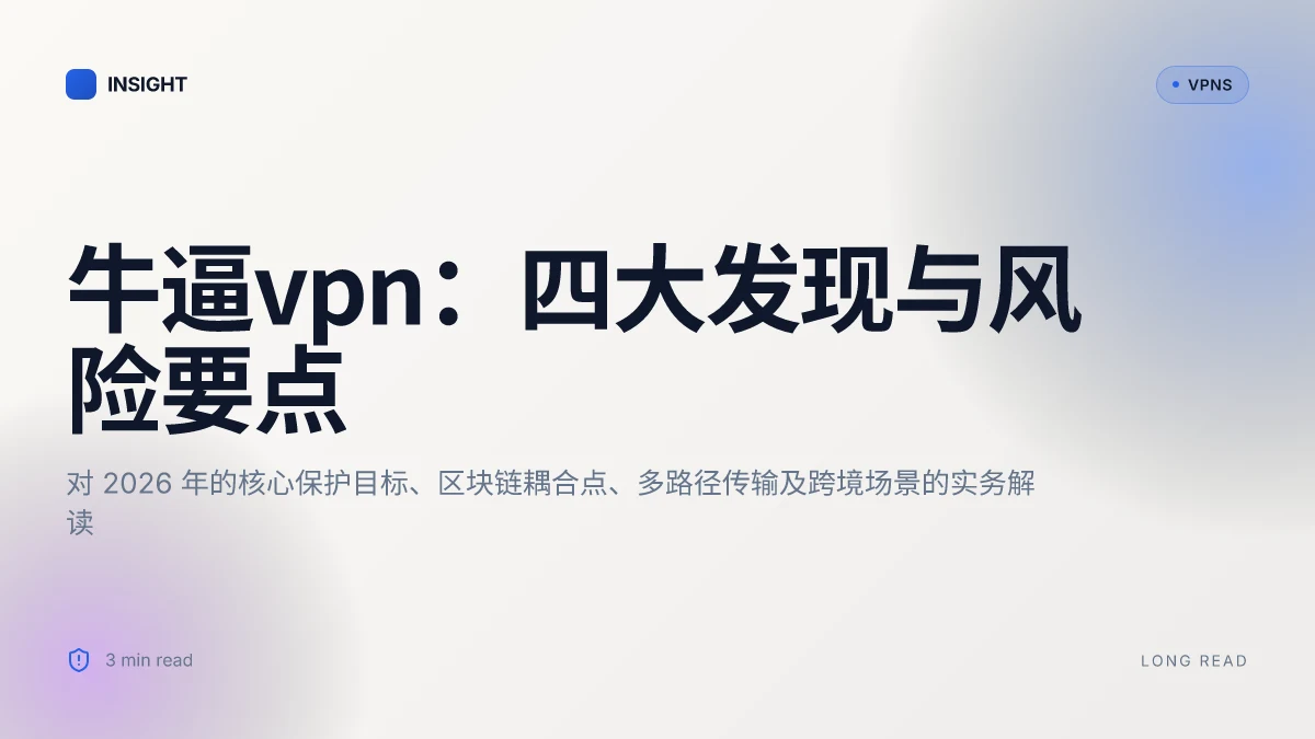 牛逼VPN:2026 年最值得关注的四大发现与风险要点